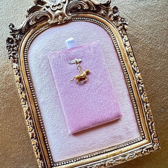 Horse Charm 18K PVD Gold Stainless Steel W/ Lobster Claw Clasp For Bracelets - Picture 7 of 14